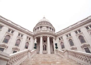 El Capitolio del Estado en Madison, Wisconsin.