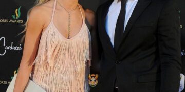 Oscar Pistorius y Reeva Steenkamp en una ceremonia de entrega de premios.