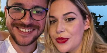 Greta Marie Otteson y su prometido Els Arno Quinton.