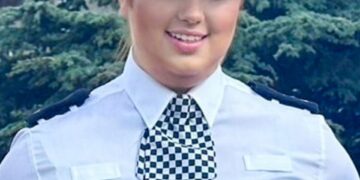 Hannah Byrne en su desfile en junio de 2023.