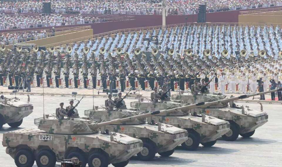 Desfile militar en la Plaza Tiananmen.