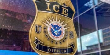 Una Oficina de Control de Inmigración y Aduanas en Baltimore, Maryland.