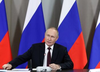 Vladimir Putin en una reunión.