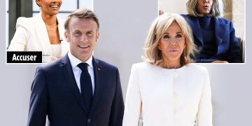Brigitte Macron "los piratas informáticos le dieron un nombre masculino en su declaración de impuestos" mientras 10 personas enfrentan juicio por afirmaciones crueles de que no es una mujer