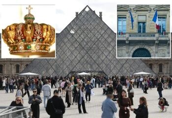 Dos arrestados por atraco al Museo del Louvre después de que asaltantes con motosierra se llevaran las joyas de la corona francesa de £ 76 millones
