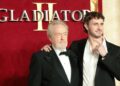 Ridley Scott y Paul Mescal asisten "Gladiador II" The Royal Film Performance and Global Premiere en Leicester Square en Londres, el 13 de noviembre de 2024. (Shane Anthony Sinclair/Getty Images)