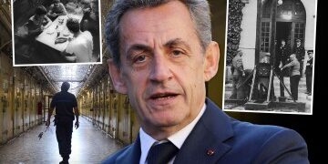 El ex presidente francés Sarkozy va a prisión flanqueado por su esposa Carla Bruni mientras comienza su sentencia de cinco años por la conspiración de Gaddafi