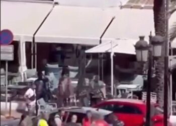 Escena de un tiroteo en Puerto Banus.