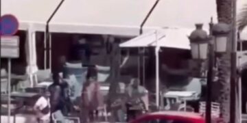Escena de un tiroteo en Puerto Banus.