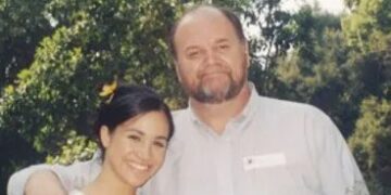 Meghan Markle y Thomas Markle.