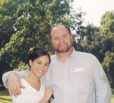 Meghan Markle y Thomas Markle.