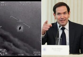 Imágenes explosivas muestran un misterioso avión 'parecido a un OVNI' siendo probado en experimentos secretos en la base de armas estadounidense 'Skunk Works'