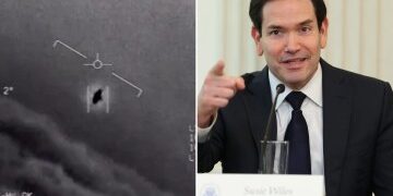 Imágenes explosivas muestran un misterioso avión 'parecido a un OVNI' siendo probado en experimentos secretos en la base de armas estadounidense 'Skunk Works'