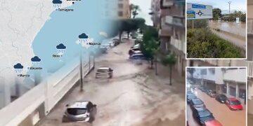 Knifeman provoca un alboroto de terror empuñando dos espadas y apuñalando una en un lugar de vacaciones británico antes de que la policía le aplicara una pistola Taser.