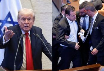 La bandera israelí cubre el ataúd del rehén que murió en cautiverio de Hamas mientras su cuerpo es devuelto a casa