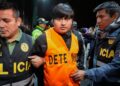 Tony Janzen Valverde Victoriano fue escoltado por la policía a una estación de policía antidrogas en Lima, Perú.