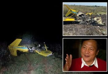 Momento de terror: helicóptero cae del cielo y se estrella en un lago frente a pescadores horrorizados