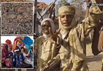 Montones de cuerpos y ríos de sangre se pueden ver desde el espacio después de que miles de personas fueran masacradas en brutales matanzas en Sudán.