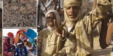 Montones de cuerpos y ríos de sangre se pueden ver desde el espacio después de que miles de personas fueran masacradas en brutales matanzas en Sudán.