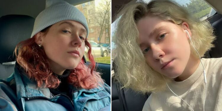 Un collage de imágenes que contiene 2 imágenes. La imagen 1 muestra a una mujer bielorrusa identificada como Vera Kravtsova, de 26 años, fue engañada para volar a Tailandia para trabajar como