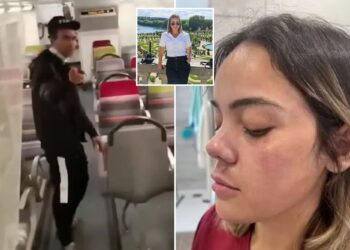 Un collage de imágenes que contiene 3 imágenes. La imagen 1 muestra a un hombre con un chándal negro y un sombrero, apuntando hacia adelante en un vagón de tren con asientos coloridos. La imagen 2 muestra NINTCHDBPICT001033262451, la imagen 3 muestra NINTCHDBPICT001033262450.