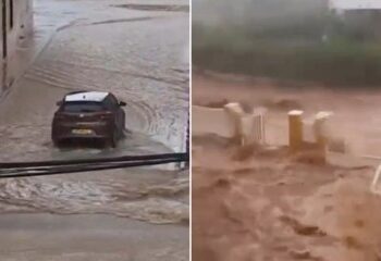 Un video impactante muestra una inundación que deja un rastro de destrucción mientras el destino vacacional británico Granada es azotado por una tormenta repentina