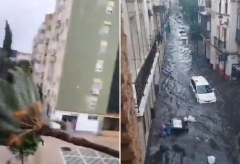 Vídeos de terror muestran inundaciones en alerta roja en España con conductores atrapados en coches