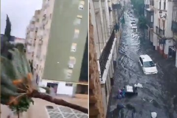 Vídeos de terror muestran inundaciones en alerta roja en España con conductores atrapados en coches