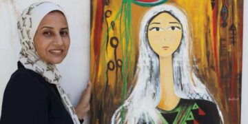 Viviendo en medio de bombas y derramamiento de sangre, los pintores de Gaza se mantienen firmes en su oficio