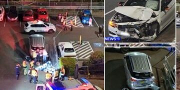 Al menos 13 personas resultaron heridas cuando un auto de carreras atropelló a la multitud después de que el conductor se desmayara al volante con el pie en el acelerador