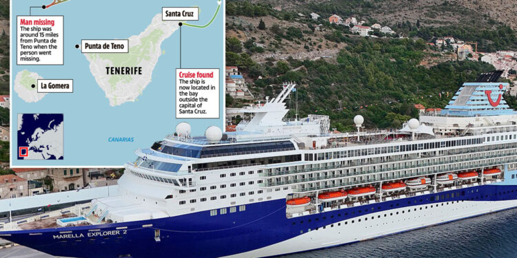 Carrera contra el tiempo para encontrar al británico desaparecido de 76 años que cayó por la borda del crucero TUI cerca de Tenerife mientras los helicópteros se unen a la búsqueda