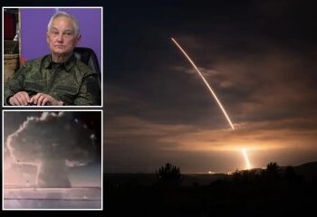Demostración de fuerza que dejará a Putin y Xi temblando mientras las fotografías 'revelan el nuevo misil nuclear de Trump' en vuelo de prueba