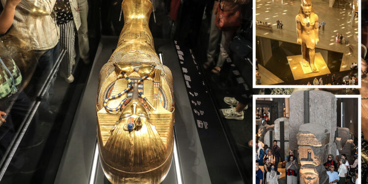 El museo más grande del mundo FINALMENTE abre al público para contemplar deslumbrantes salas de oro antiguo... y el ataúd 'maldito' del rey Tut