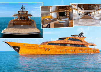 El superyate totalmente de MADERA más grande del mundo es un monstruo de 160 pies que no renuncia al lujo con cine y dos master suites