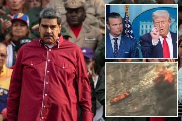 Extraño momento en que el loco tirano venezolano Maduro blande su ESPADA después de que Trump califica a su régimen de terrorista del cártel de la droga