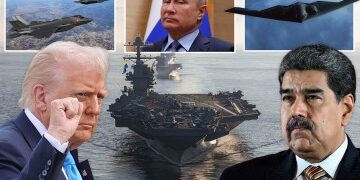 Imágenes satelitales revelan buques de guerra estadounidenses con 1.600 marines acercándose a Venezuela mientras Trump está "listo para atacar en cualquier momento"