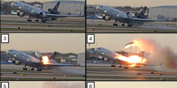 La Junta de Seguridad publica imágenes que muestran el motor separándose del avión de UPS antes del accidente fatal