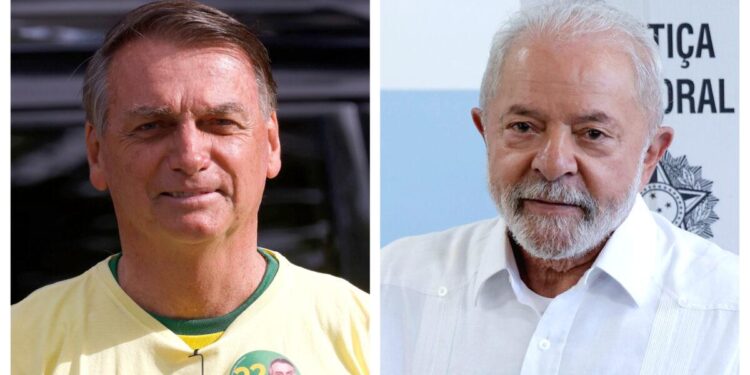 (Izquierda) El expresidente brasileño Jair Bolsonaro, en una fotografía de archivo. (Derecha) El presidente brasileño Luiz Inácio Lula Da Silva en Brasil el 30 de octubre de 2022. (Wagner Meier, Alexandre Schneider/Getty Images)