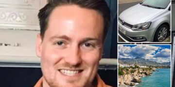 Un collage de imágenes que contiene 3 imágenes. La imagen 1 muestra **COPIA COMPLETA POR GERARD COUZENS.-TEL: +34 659 567 821**. LA familia de un médico británico visto por última vez en la Costa del Sol ha lanzado un llamamiento desesperado para ayudar a localizarlo. La imagen 2 muestra **COPIA COMPLETA POR GERARD COUZENS.-TEL: +34 659 567 821**.LA familia de un médico residente en Gran Bretaña El médico visto por última vez en la Costa del Sol ha lanzado un llamamiento desesperado pidiendo ayuda para localizarlo. La imagen 3 muestra la vista desde el Balcón de Europa en Nerja, España, que muestra la ciudad costera, la playa y las montañas bajo un cielo azul nublado.