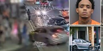 Momento conmovedor: policías héroes rompen una ventana y sacan a un conductor inconsciente con SEGUNDOS de sobra antes de que las llamas engullan el auto