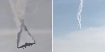 Momento de terror: el avión privado que transportaba al ministro del gobierno se quema después de estrellarse al final de la pista mientras el clip captura el error de aterrizaje