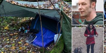 Momento en que Christian Brueckner, furioso, agarra la cámara del periodista mientras Paedo pierde su genial bicicleta hacia la guarida del bosque