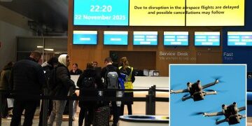 Momento impactante: dos pasajeros CORREN por la pista en un intento por tomar su vuelo perdido de Wizz Air desde el punto de acceso de la ciudad