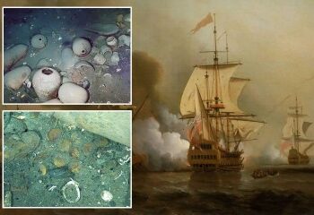Primeros tesoros sacados del naufragio del 'Santo Grial' lleno de oro y plata por valor de '£ 16 mil millones' que se hundió hace 300 años