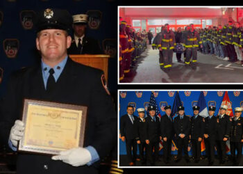 Tragedia cuando el bombero del FDNY Patrick Brady, de 42 años, muere mientras luchaba contra un incendio de cinco alarmas en Brooklyn mientras se rendían homenajes.