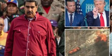 Tropas venezolanas disparan armas en advertencia a Trump mientras el tirano Maduro lanza un grito de guerra y Hegseth visita un portaaviones