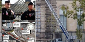 Una mujer de 38 años acusada de robar joyas del Louvre por valor de 76 millones de libras llora en el tribunal mientras tres sospechosos son liberados sin cargos