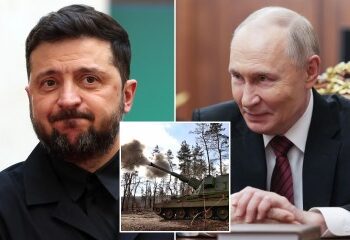"Bolas de acero" momento en que Zelensky aparece en una ciudad en primera línea de guerra