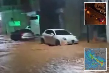 Chipre inundado por inundaciones mientras la tormenta azota la isla de vacaciones dejando las calles bajo el agua y los automóviles flotando