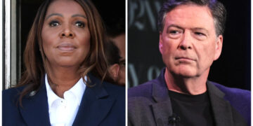 El Departamento de Justicia busca apelaciones sobre la desestimación de casos penales contra James Comey y Letitia James
